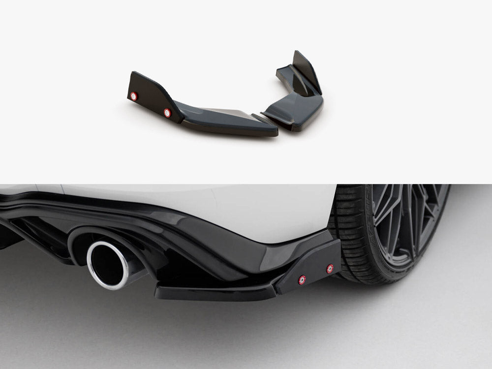 Rear Side Splitters V.2 + Flaps compatible with Volkswagen Golf GTI / GTE Mk8