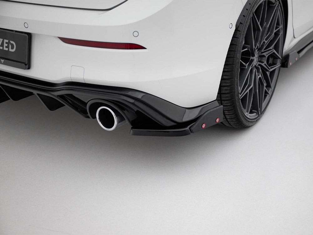 Rear Side Splitters V.2 + Flaps compatible with Volkswagen Golf GTI / GTE Mk8