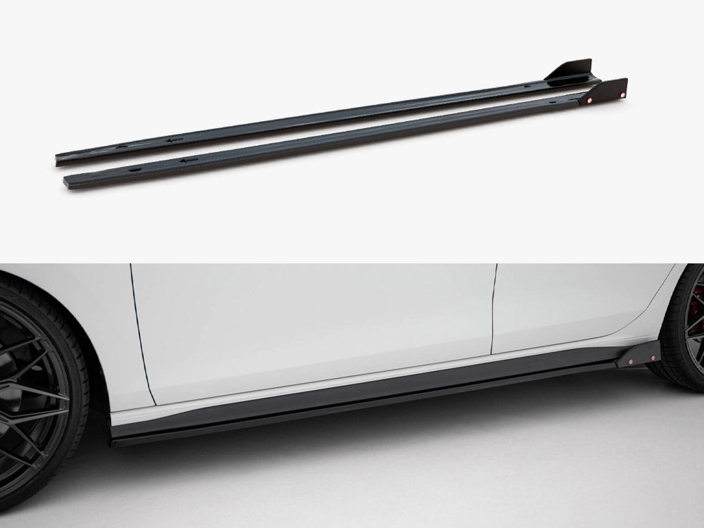 Side Skirts Diffusers V.2 + Flaps compatible with Volkswagen Golf GTI / GTE / GTI Clubsport / GTD / R-Line Mk8