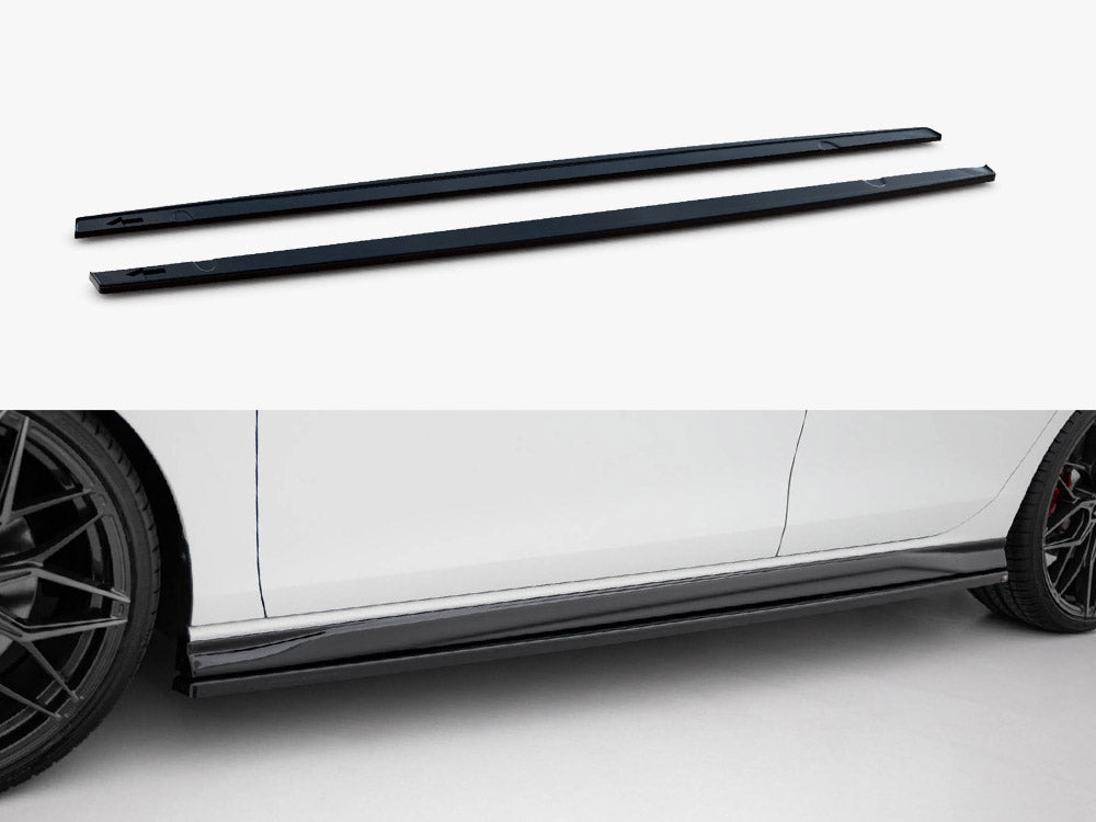 Side Skirts Diffusers V.4 compatible with Volkswagen Golf GTI / GTE / GTI Clubsport / GTD/ R-Line Mk8