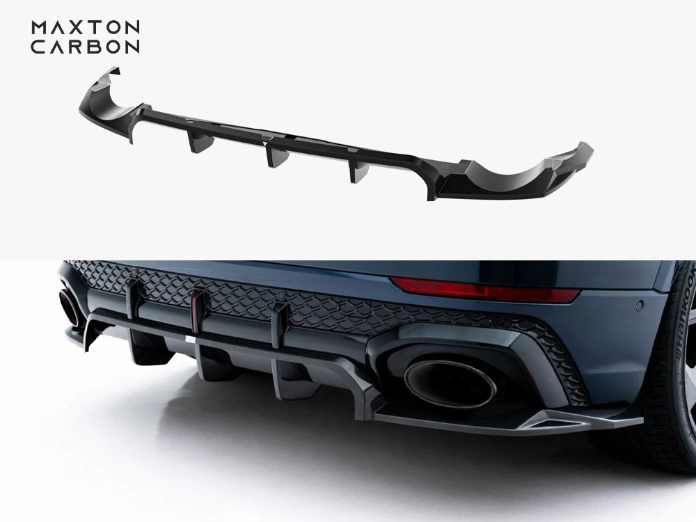 Prepreg Carbon Fiber Rear Splitter (Vertical Bars) compatible with Audi RS Q8 Mk1 Facelift