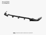 Prepreg Carbon Fiber Rear Splitter (Vertical Bars) compatible with Audi RS Q8 Mk1 Facelift