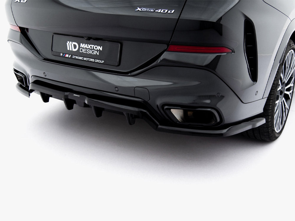 Central Rear Splitter (Vertical Bars) V.1 compatible with BMW X6 M-Pack G06 Facelift