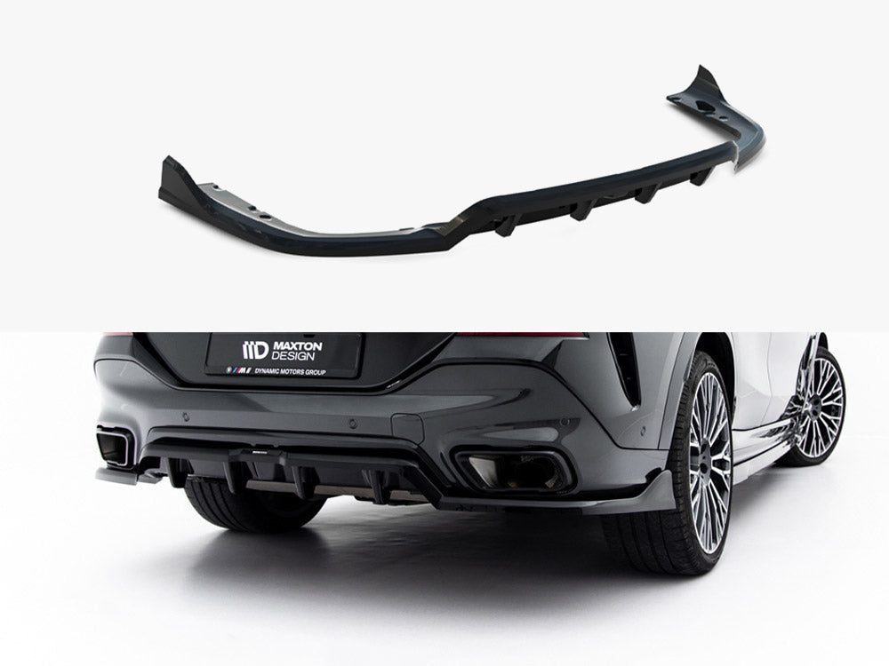 Central Rear Splitter (Vertical Bars) V.2 compatible with BMW X6 M-Pack G06 Facelift