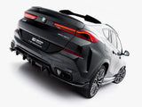 Central Rear Splitter (Vertical Bars) V.2 compatible with BMW X6 M-Pack G06 Facelift