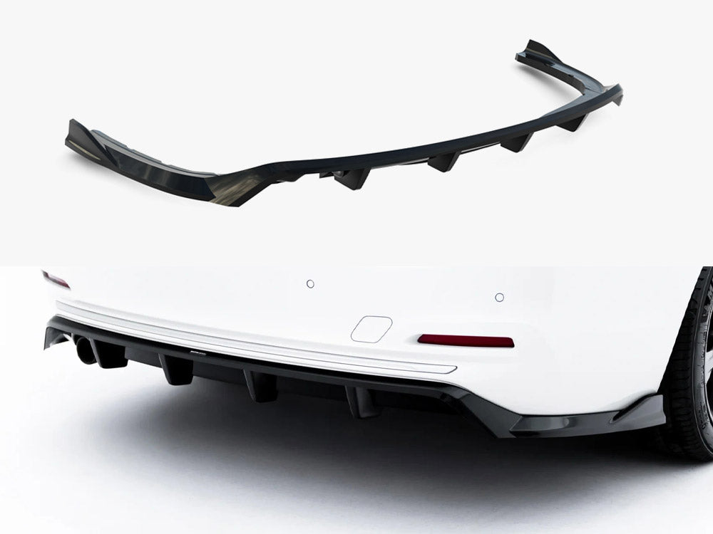 Rear Splitter (Vertical Bars) compatible with BMW 3 Sportline Sedan / Touring F30 / F31