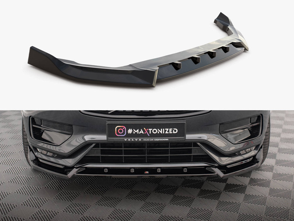 Front Splitter V.2 compatible with Volvo XC90 R-Design Mk2 Facelift