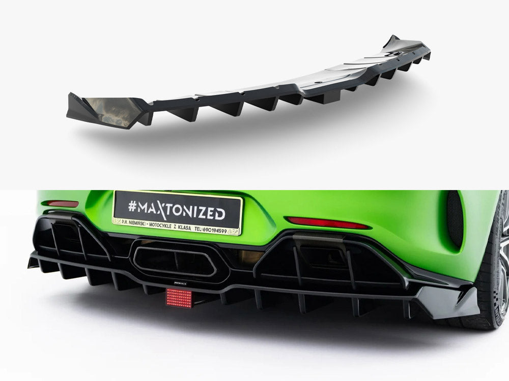 Rear Splitter (Vertical Bars) + LED compatible with Mercedes-AMG GT R C190 Facelift