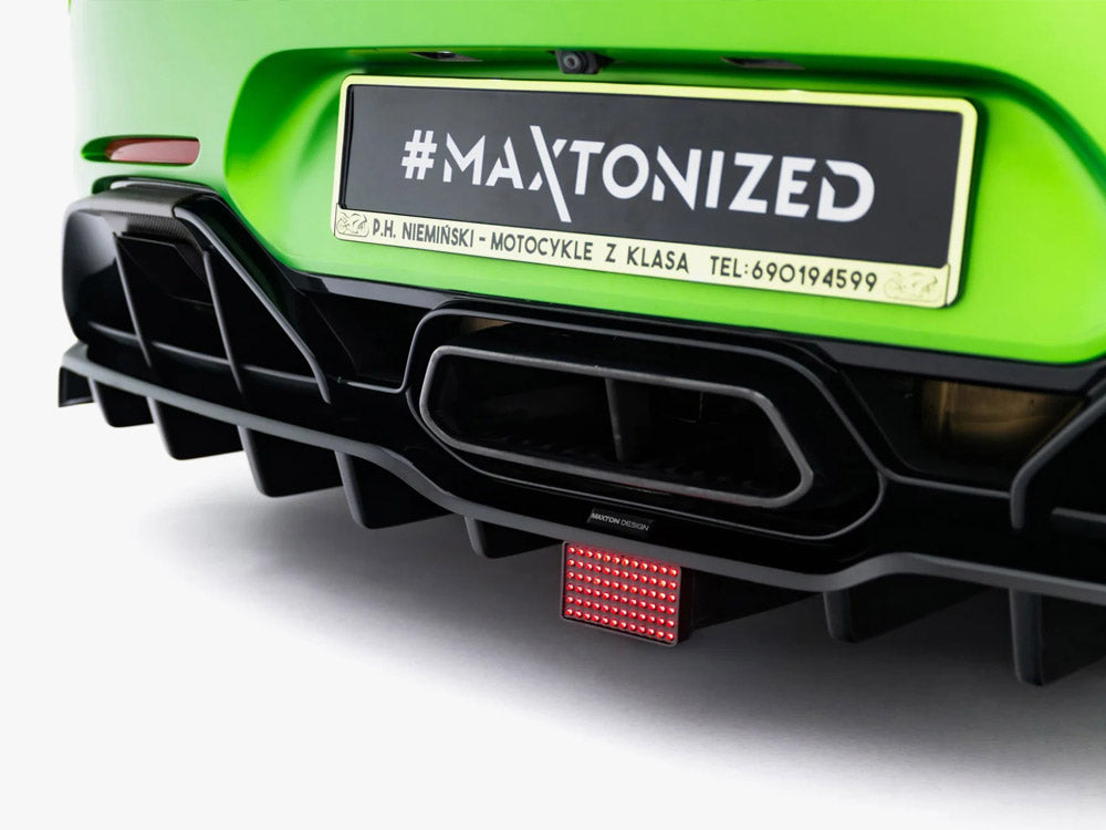 Rear Splitter (Vertical Bars) + LED compatible with Mercedes-AMG GT R C190 Facelift