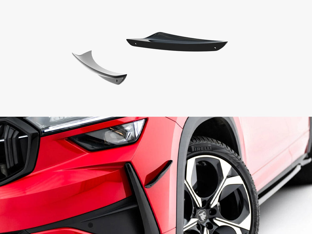 Front Bumper Wings (Canards) compatible with Skoda Kodiaq RS Mk2
