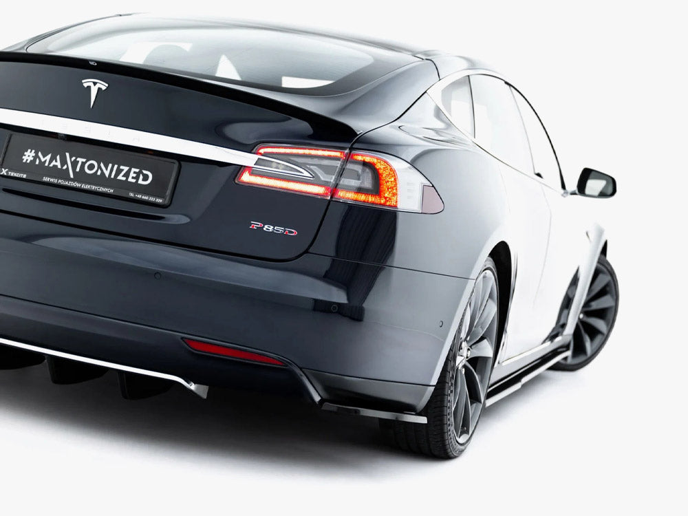 Rear Side Splitters V.2 compatible with Tesla Model S Mk1
