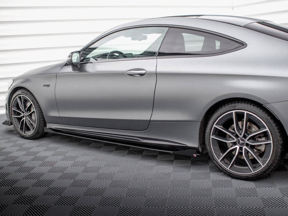 Side Flaps compatible with Mercedes-AMG C43 Coupe / Cabrio C205 Facelift / A205 Facelift