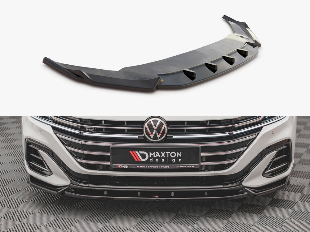 Front Splitter V.1 compatible with Volkswagen Arteon R-Line Sedan / Shooting Brake Mk1 Facelift