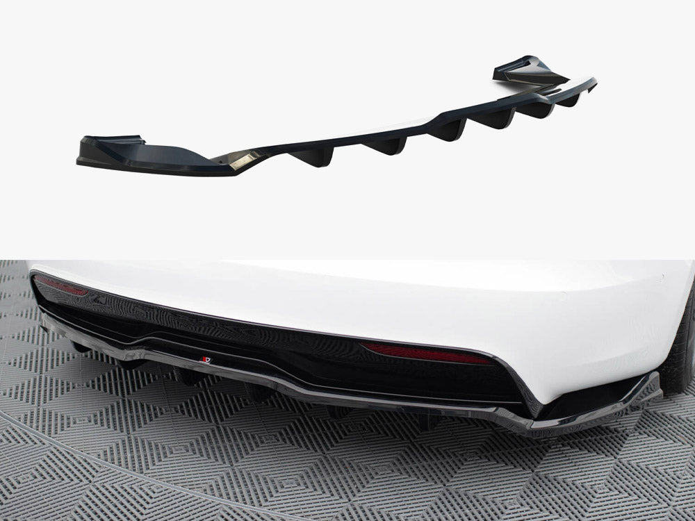 Rear Splitter (Vertical Bars) V.1 compatible with Tesla Model S Plaid Mk1 Facelift