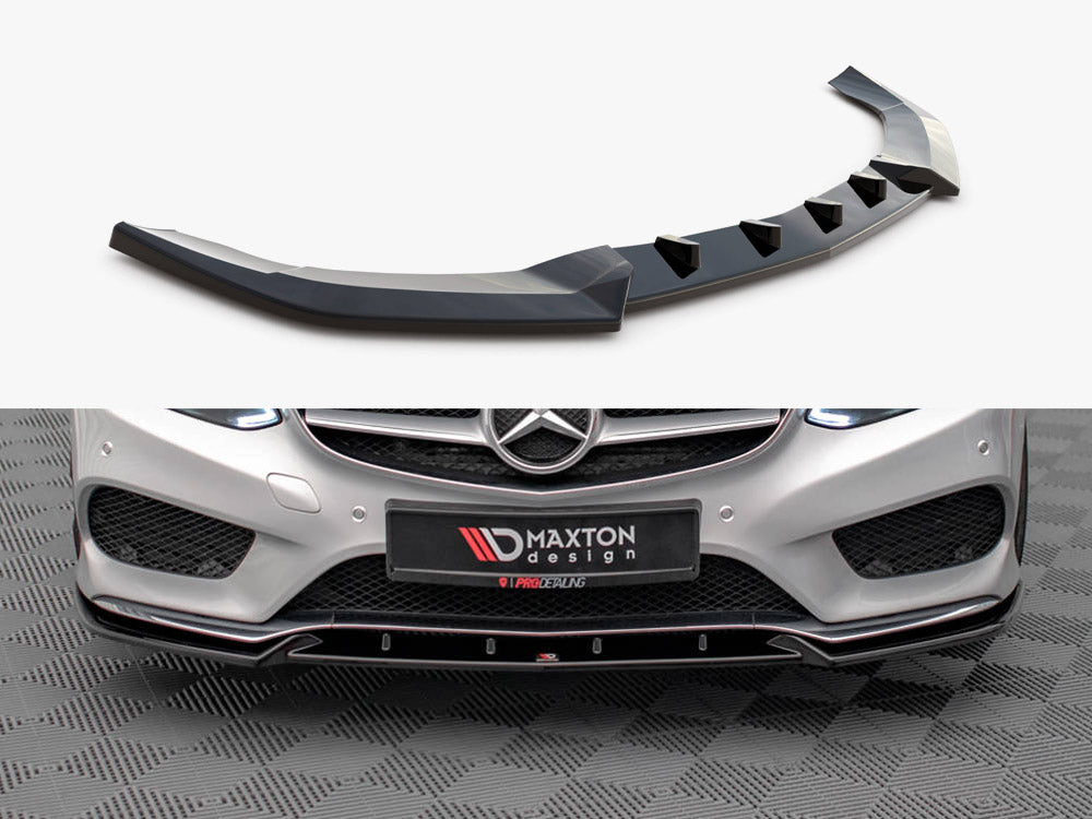 Front Splitter V.2 compatible with Mercedes E AMG Line Sedan W212 Facelift (2012-2016)