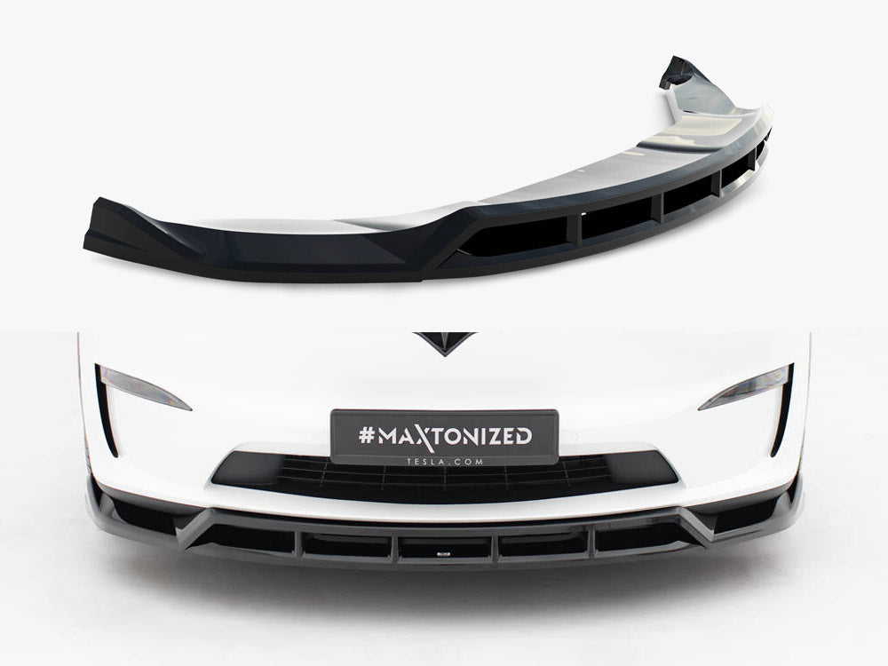Front Splitter V.3 compatible with Tesla Model X Mk1 Facelift