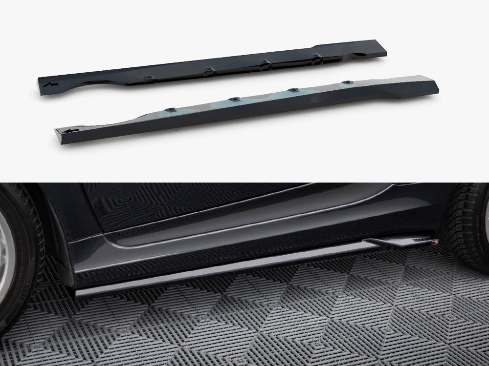Side Skirts Diffusers compatible with BRABUS Smart Fortwo C451 Facelift