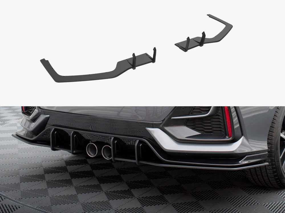 Street PRO Rear Side Splitters V.1 compatible with Honda Civic Sport Mk10 Facelift