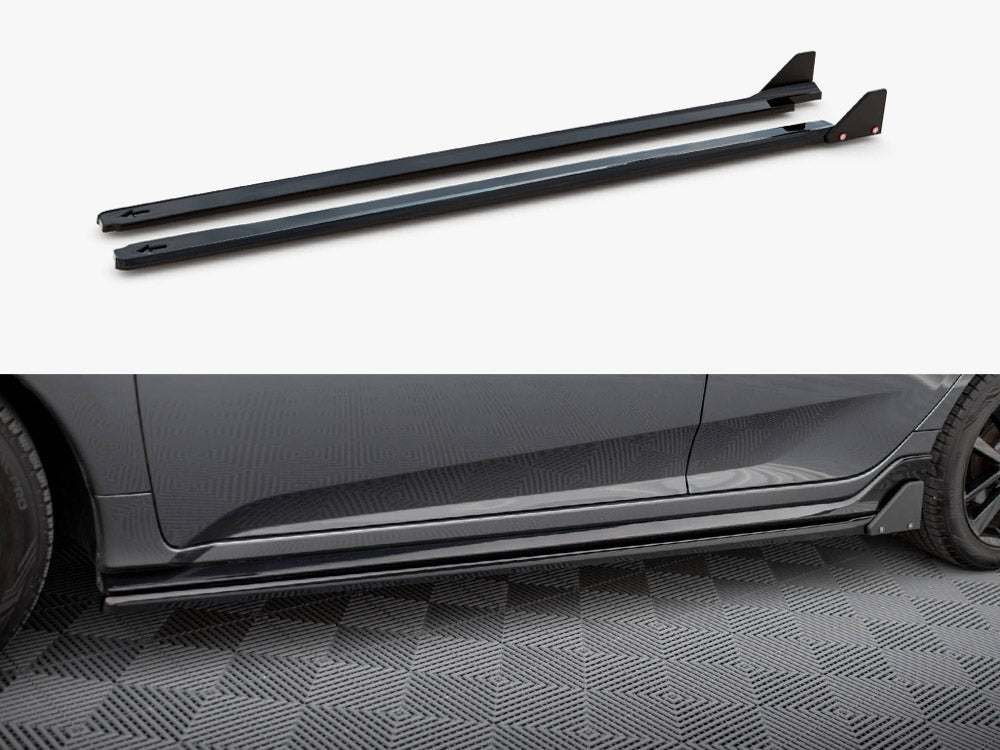 Side Skirts Diffusers + Flaps compatible with Honda Civic Sport Mk10
