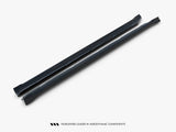 Side Skirt Diffusers V.1 compatible with Porsche Cayenne Sport Design / Turbo SUV / Coupe Mk3 / Mk3 Facelift