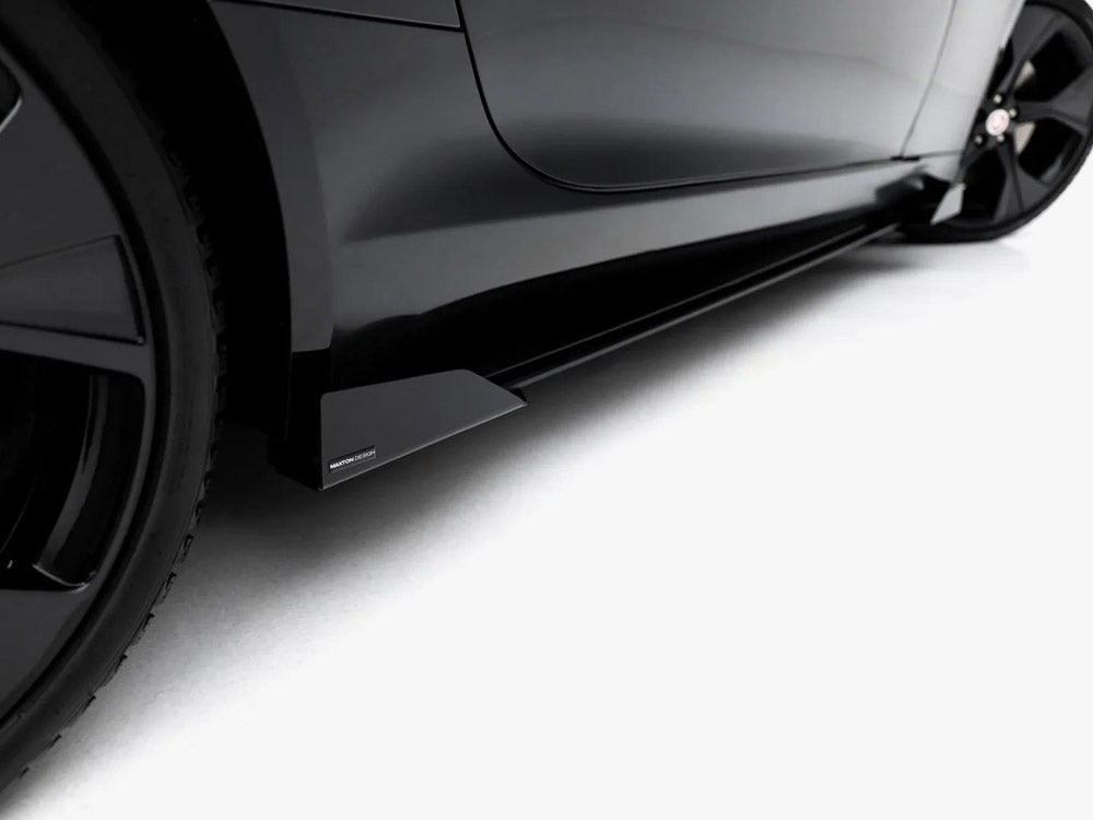 Street PRO Side Skirt Diffusers + Flaps compatible with Jaguar F-Type X152 Facelift 2