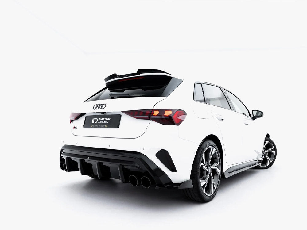Rear Valance + Exhaust Ends Imitation compatible with Audi A3 S Line Sportback 8Y Facelift