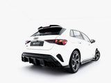 Rear Valance + Exhaust Ends Imitation compatible with Audi A3 S Line Sportback 8Y Facelift