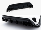 Rear Valance + Exhaust Ends Imitation compatible with Audi A3 S Line Sportback 8Y Facelift