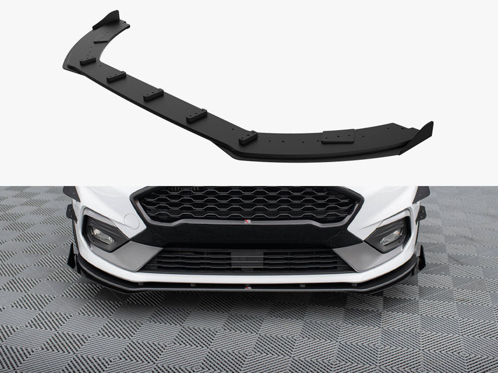 Street PRO Front Splitter + Flaps compatible with Ford Fiesta Mk8 ST / ST-Line