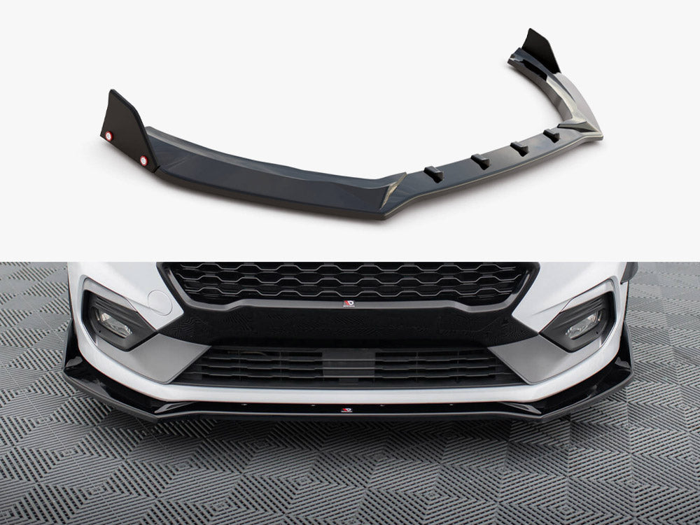 Front Splitter V.4 + Flaps compatible with Ford Fiesta ST / ST-Line Mk8