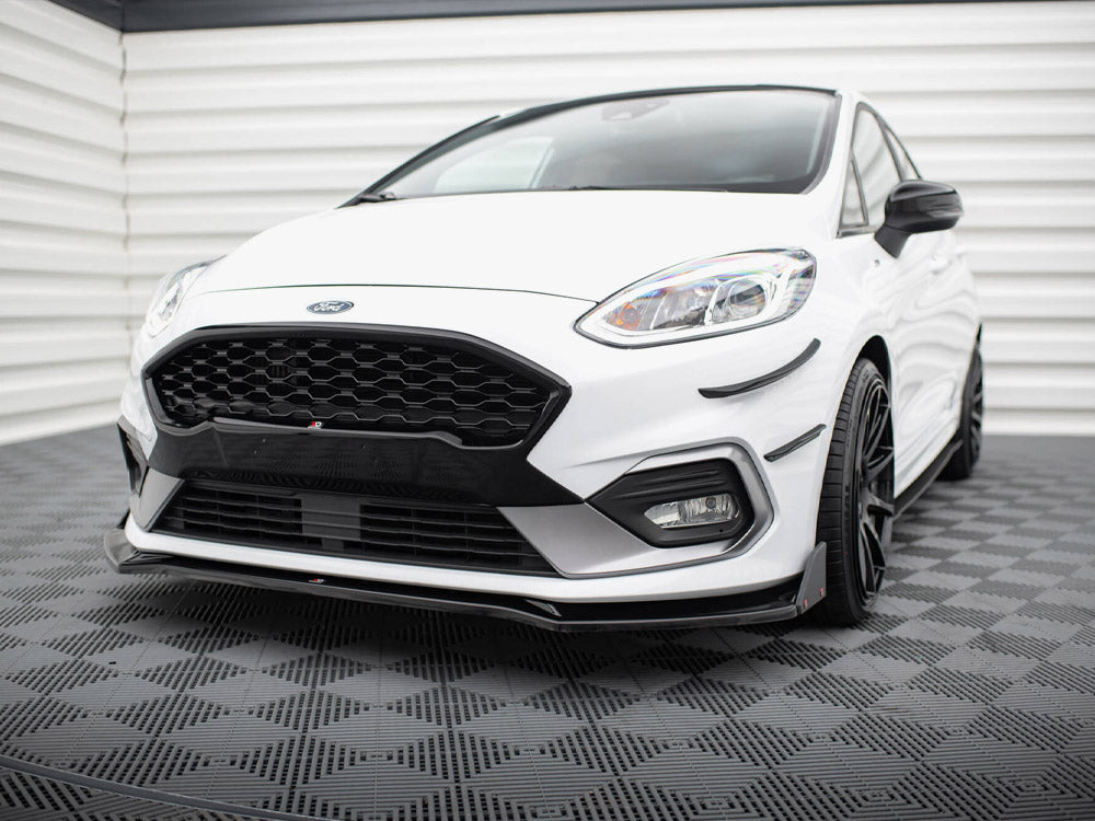 Front Splitter V.4 + Flaps compatible with Ford Fiesta ST / ST-Line Mk8