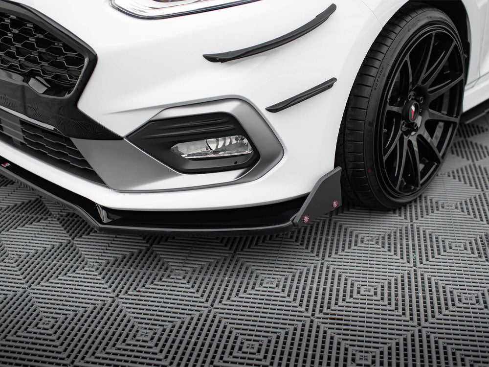 Front Splitter V.4 + Flaps compatible with Ford Fiesta ST / ST-Line Mk8