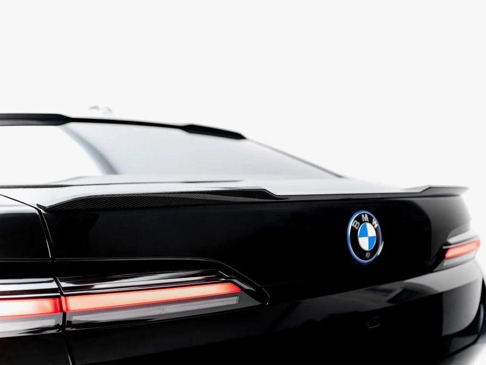 Prepreg Carbon Fiber Tailgate Spoiler (Lower) compatible with BMW 7 M-Pack / M760e / i7 M-Pack G70