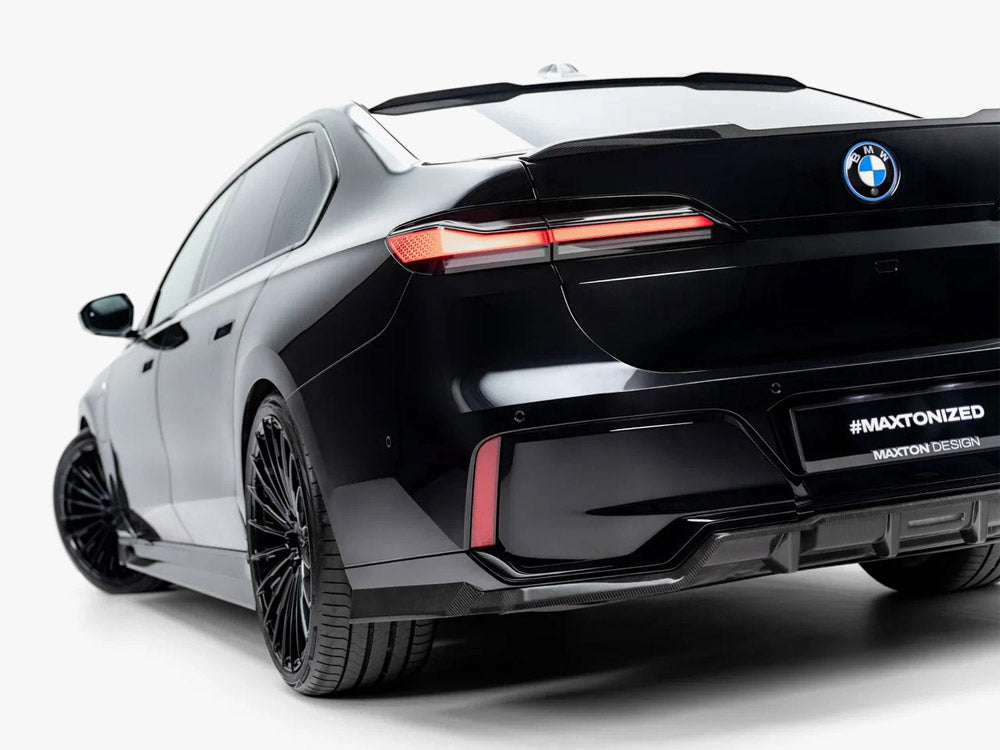 Prepreg Carbon Fiber Rear Splitter (Vertical Bars) compatible with BMW 7 M-Pack / i7 M-Pack G70