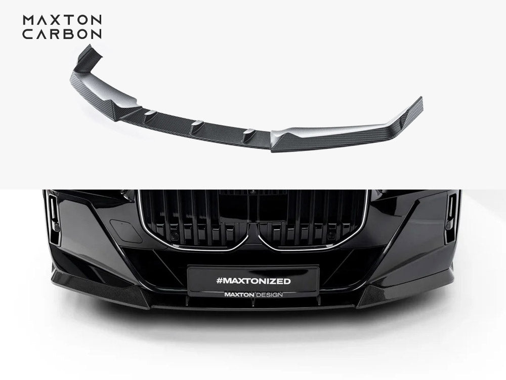 Prepreg Carbon Fiber Front Splitter compatible with BMW 7 M-Pack / M760e / i7 M-Pack G70