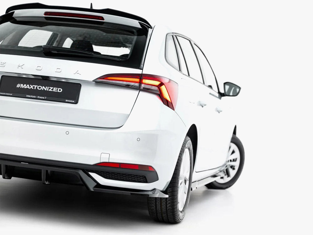 Rear Splitter (Vertical Bars) compatible with Skoda Scala Mk1 Facelift