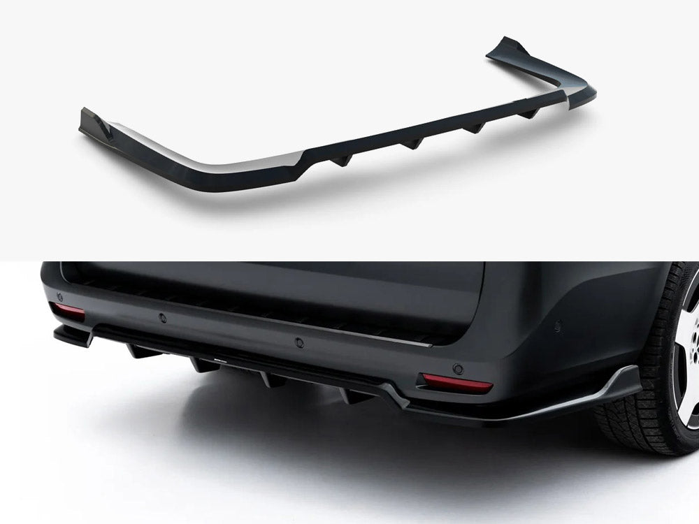 Rear Splitter (Vertical Bars) compatible with Mercedes-Benz V AMG Line W447 Facelift 2
