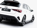Rear Side Splitters V.4 compatible with Audi S3 Sportback Facelift