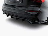 Rear Splitter (Vertical Bars) compatible with Audi A3 Sedan 8Y Facelift