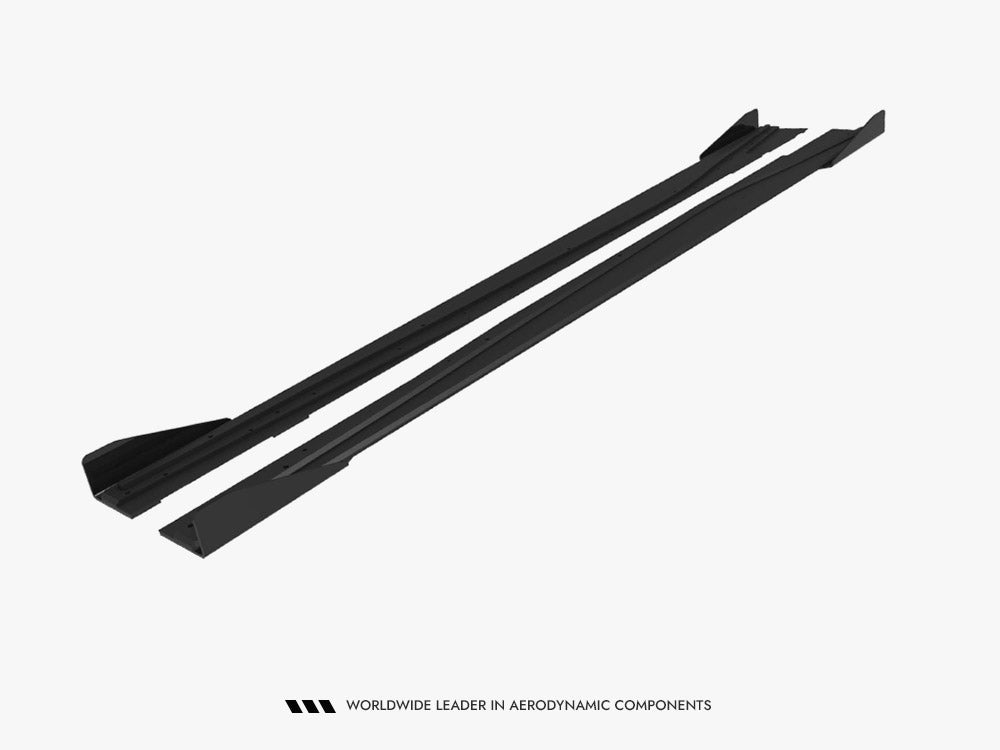 Street PRO Side Skirts Diffusers + Flaps compatible with Mercedes-Benz A AMG Line W176 Facelift