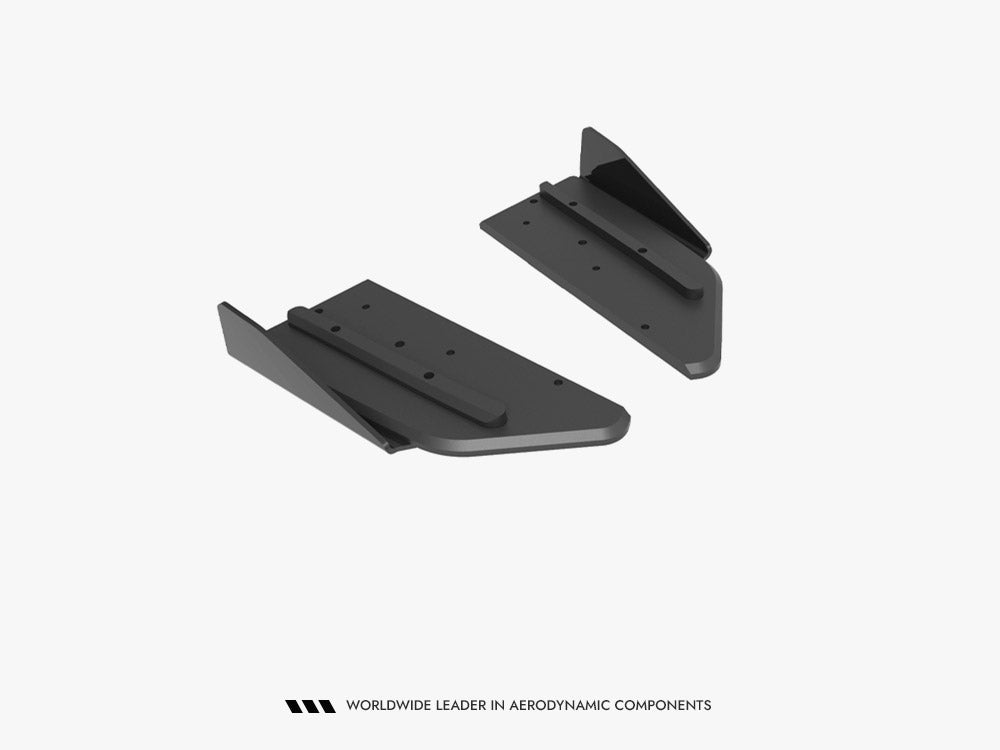 Street Pro Rear Side Splitters + Flaps compatible with Mercedes-AMG C43 Coupe / Cabrio C205 Facelift / A205 Facelift