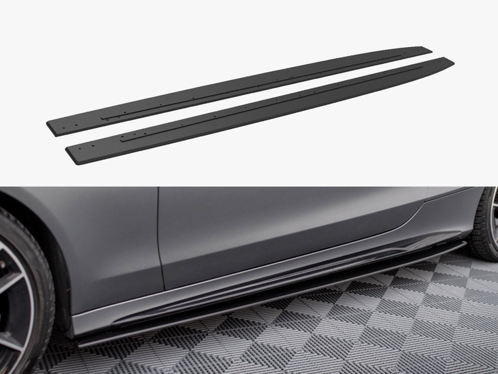 Street PRO Side Skirt Diffusers compatible with Mercedes-AMG C43 Coupe / Cabrio C205 Facelift / A205 Facelift