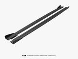 Street PRO Side Skirt Diffusers + Flaps compatible with Mercedes-AMG C43 Coupe / Cabrio C205 Facelift / A205 Facelift