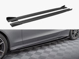 Street PRO Side Skirt Diffusers + Flaps compatible with Mercedes-AMG C43 Coupe / Cabrio C205 Facelift / A205 Facelift