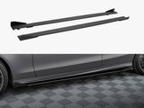 Street PRO Side Skirts Diffusers + Flaps compatible with Mercedes-AMG C63 Sedan / Estate W205 Facelift
