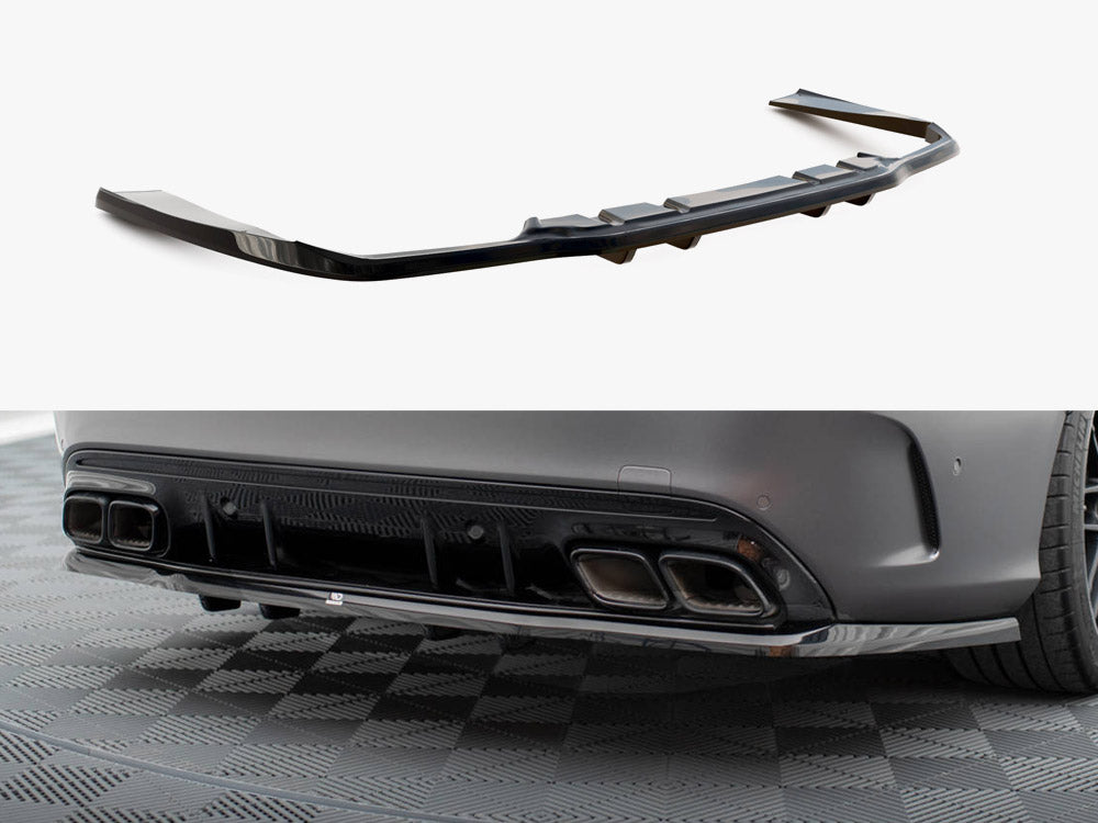 Rear Splitter (Vertical Bars) compatible with Mercedes-AMG C63 Sedan / Estate W205 Facelift