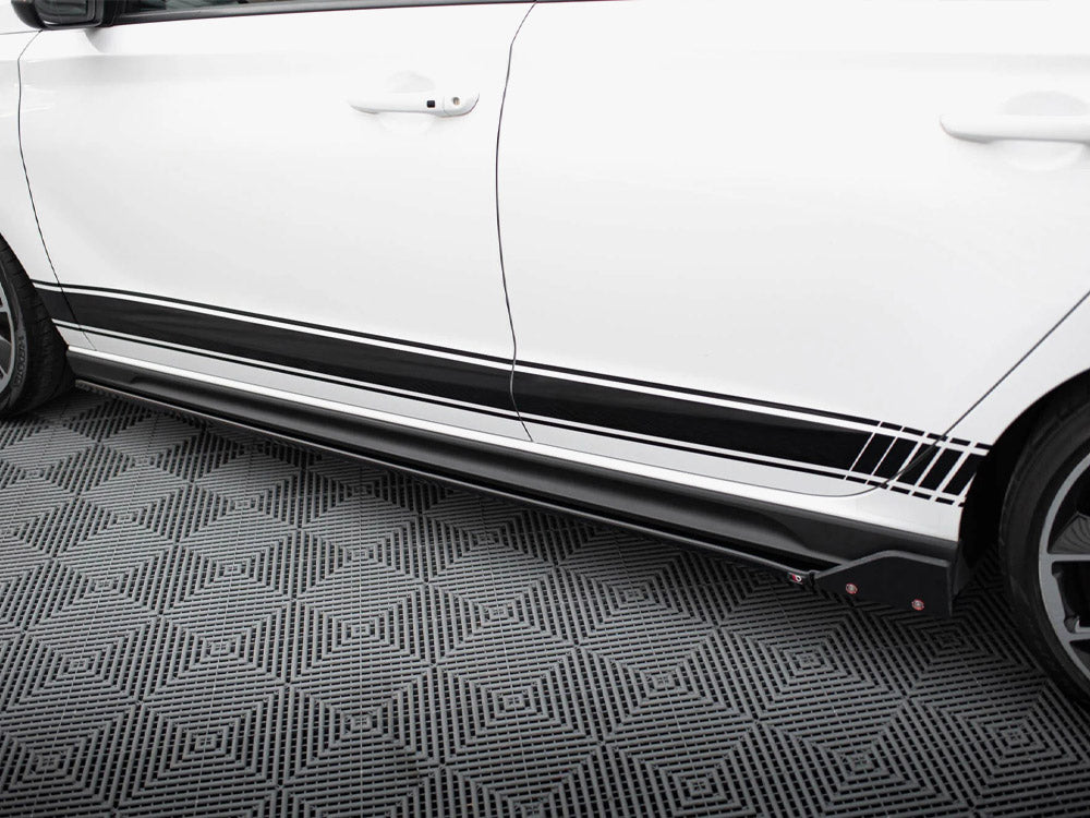 Side Skirt Diffusers V.5 + Flaps compatible with Hyundai i30 N / N Line Hatchback / Fastback Mk3 / Mk3 Facelift