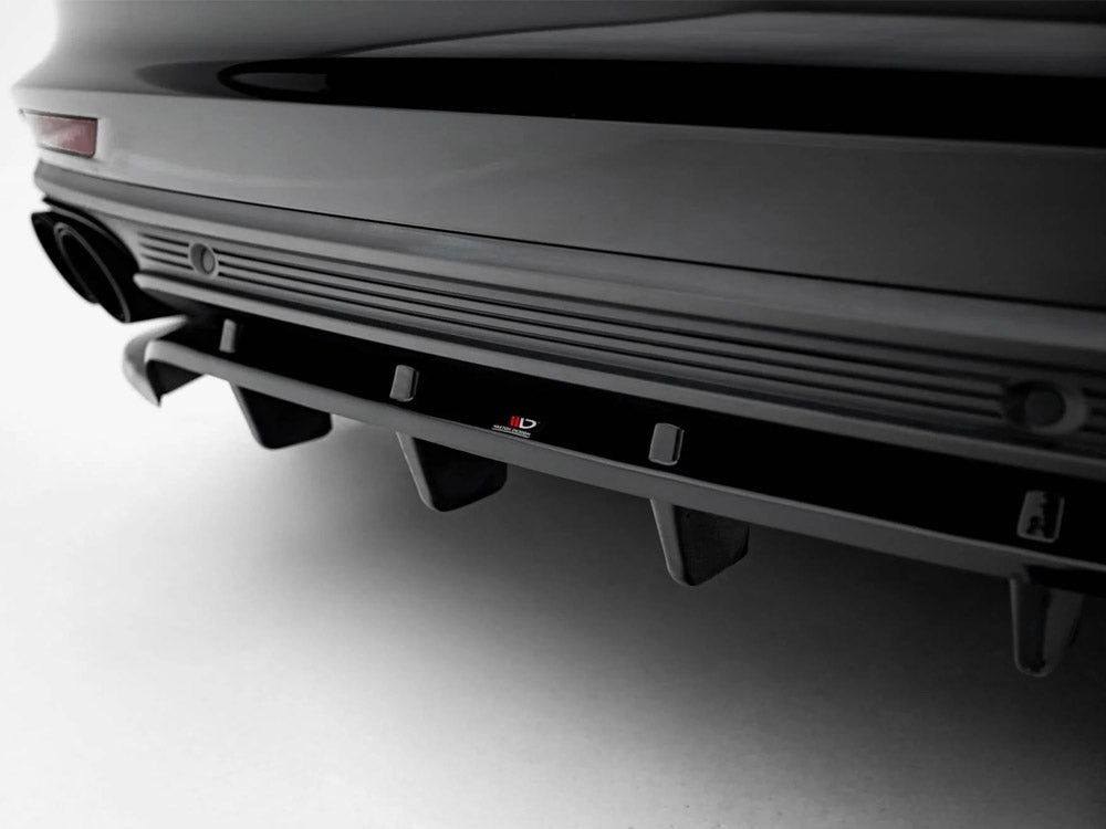 Rear Splitter (Vertical Bars) compatible with Porsche Panamera Turbo S E-Hybrid / Panamera E-Hybrid / Panamera 4S 971
