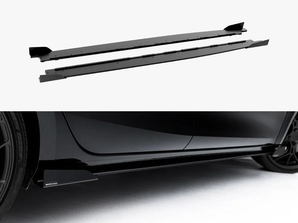Street PRO Side Skirts Diffusers + Flaps compatible with CUPRA Leon ST / Hatchback Mk1 Facelift