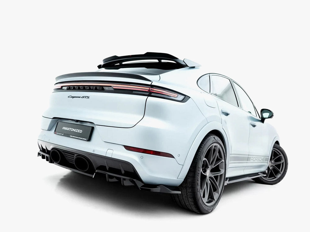 Rear Splitter (With Vertical Bars) compatible with Porsche Cayenne GTS / Turbo Sport Pack / Turbo E-Hybrid GT Pack Coupe Mk3 Facelift